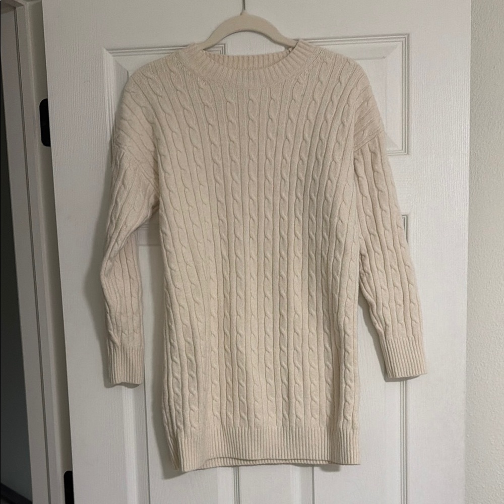Cream Cable Knit Sweater